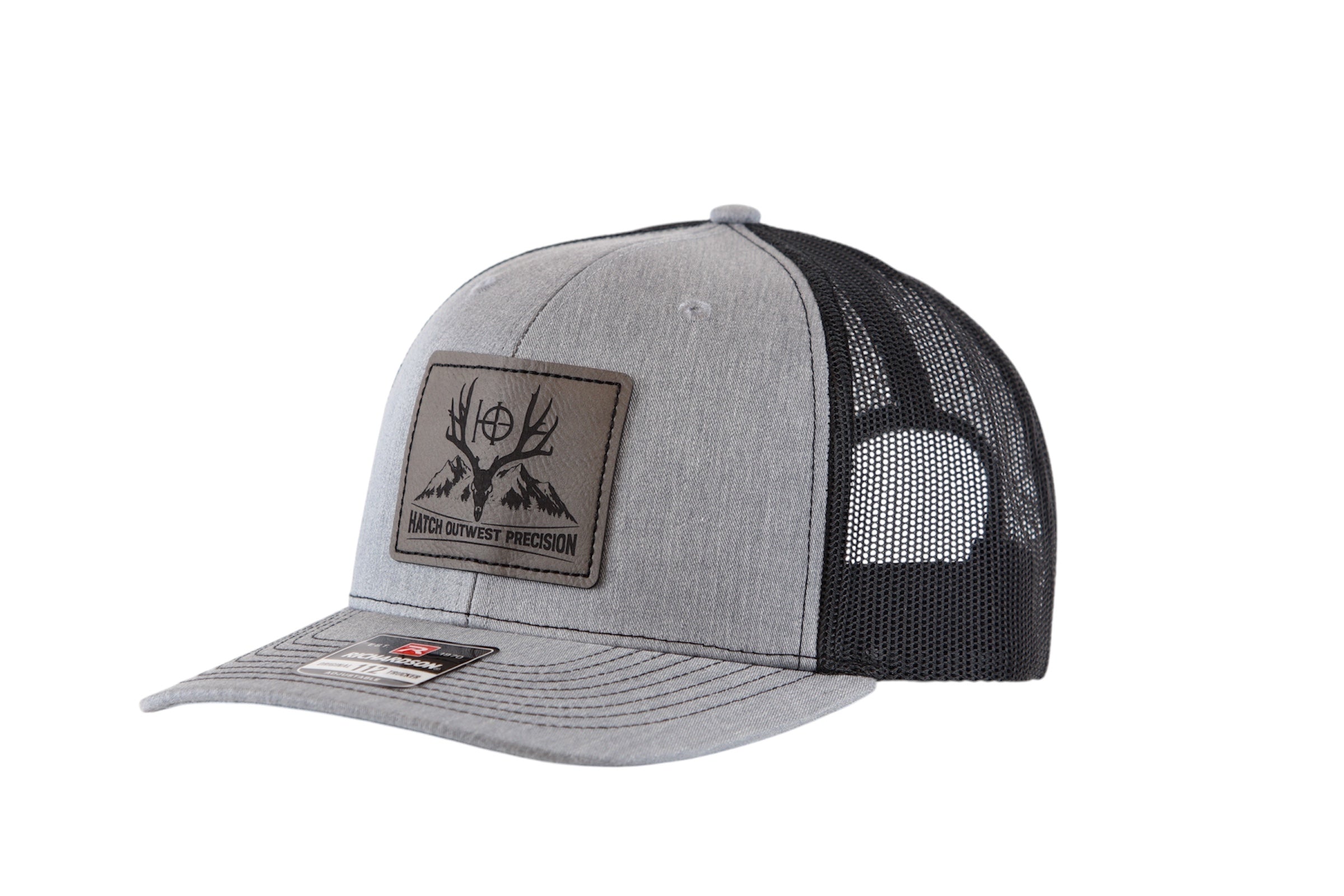 Hatch Outwest Heather Gray/Black Logo Buck Patch Hat